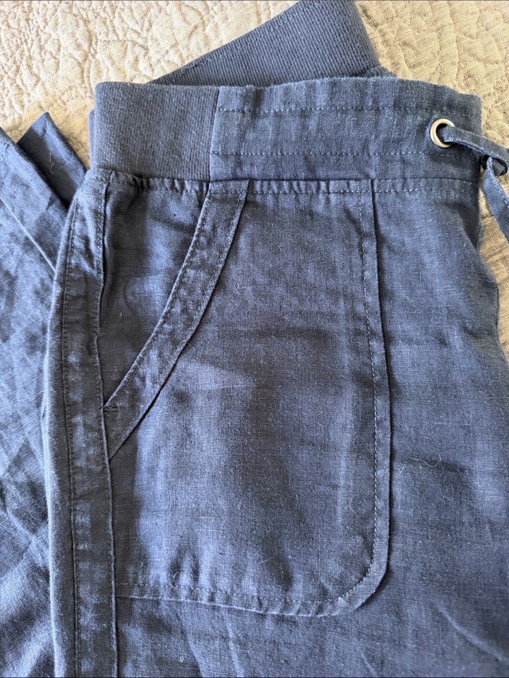 Athleta Drawstring Linen Pant - Picture 2 of 10